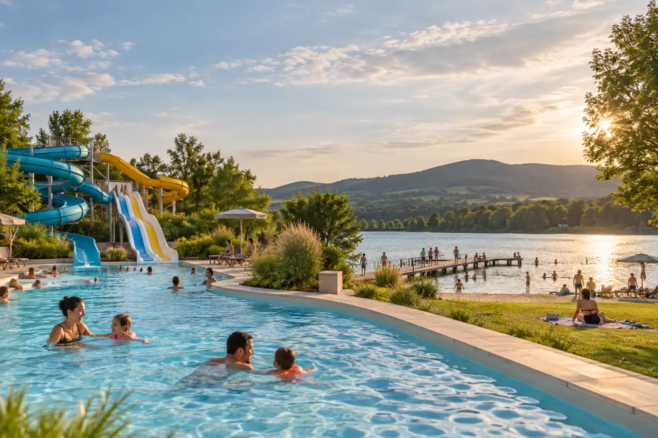 Parcs aquatiques près de Lyon : quel site choisir entre piscine, glisse et baignade en lac ?