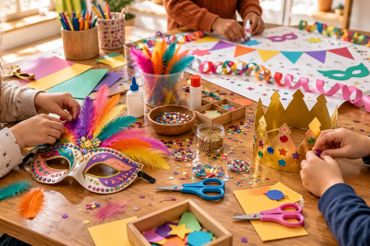 Quelle activité manuelle sur le carnaval choisir ? Masque, couronne ou décor collectif